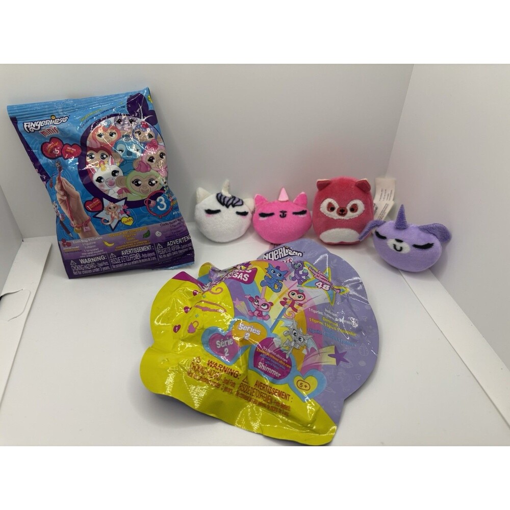 Squishmallow Fingerlings Plush Bundle Mystery Bags Blind Bags Figures
